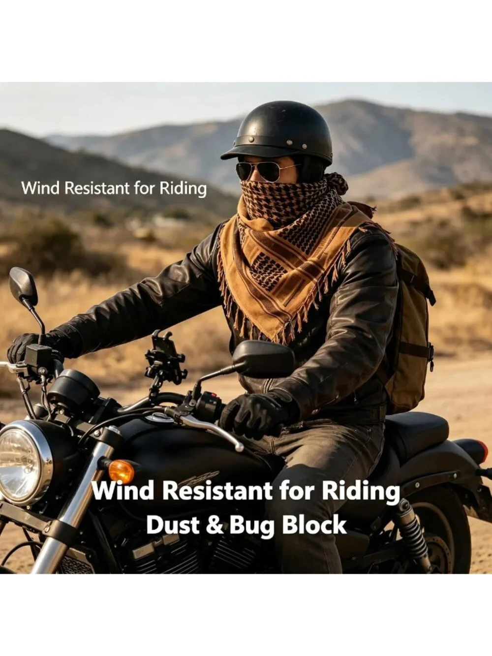 Tactical Desert Shemagh Scarf | Lightweight Cotton Keffiyeh Wrap for Men & Women
